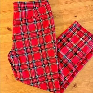 J. Crew Kate Red Plaid Pants - Size 14